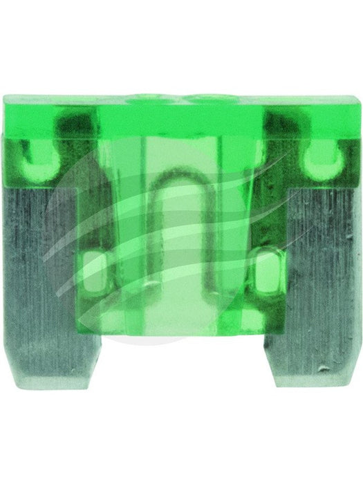 Jaylec Pack 10 Low Profile Mini Fuse 30Amp Green 58 Volt FU2530-10 Fuses Jaylec - Micks Gone Bush