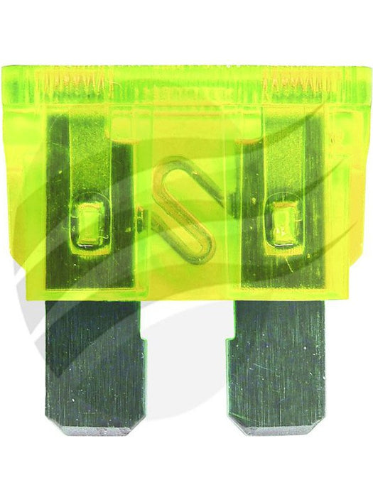 Jaylec Pack 100 Blade Fuse 20Amp Yellow FU3020 Fuses Jaylec - Micks Gone Bush