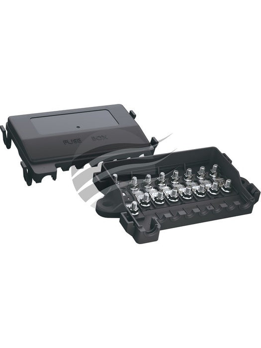 Jaylec 8 Way Fuse Holder Midi x 7 & Mega x 1 with Cover Black FU6068 Fuse Holders Jaylec - Micks Gone Bush
