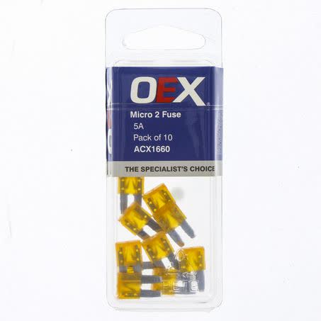 OEX Micro 2 Blade Fuse 5A Tan Pack Of 10 ACX1660 FUSE OEX - Micks Gone Bush
