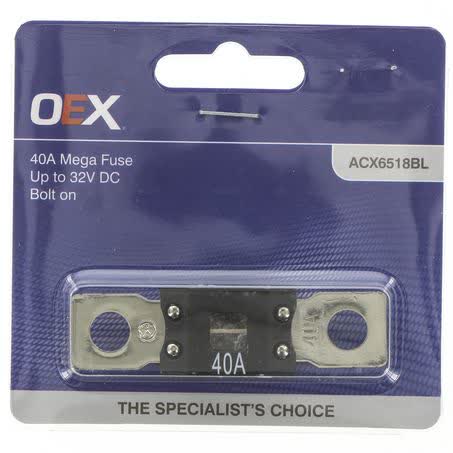 OEX Mega Fuse 40A Bolt On Single Pack ACX6518BL FUSE OEX - Micks Gone Bush