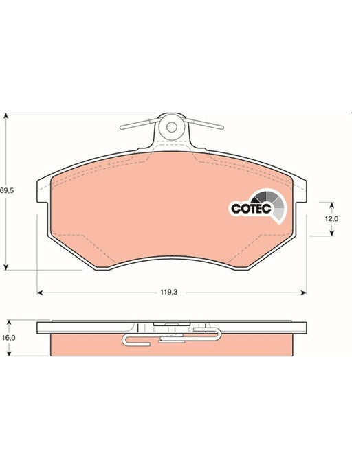 TRW Brake Pads GDB1048 TRW - Micks Gone Bush