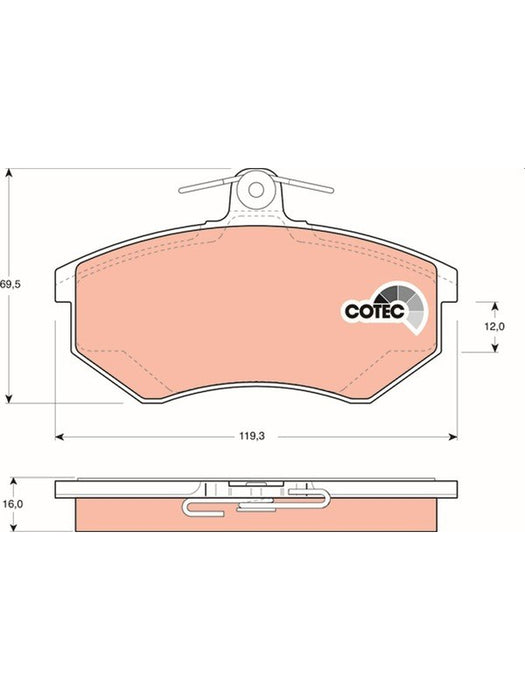 TRW Brake Pads GDB1048 TRW - Micks Gone Bush