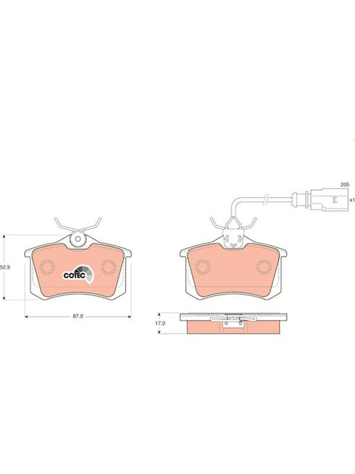 TRW Brake Pads GDB1415 TRW - Micks Gone Bush