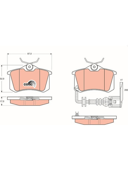 TRW Brake Pads GDB1475 TRW - Micks Gone Bush