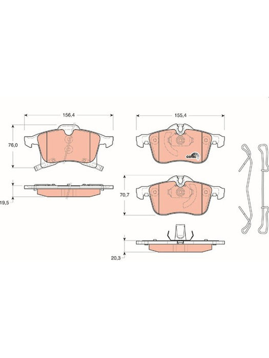TRW Brake Pads GDB1668 TRW - Micks Gone Bush