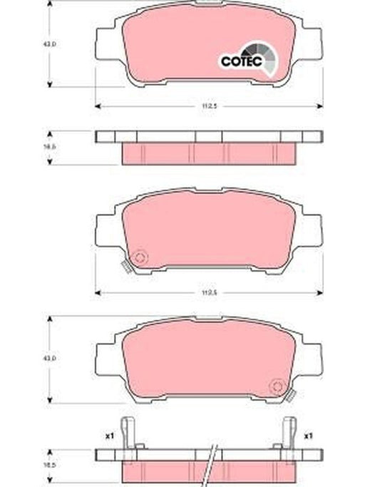 TRW DTEC Brake Pads GDB3249DT TRW - Micks Gone Bush