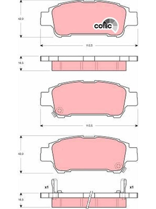 TRW Brake Pads GDB3249 TRW - Micks Gone Bush