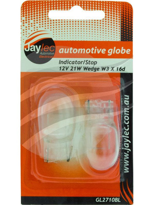 Jaylec Clear Wedge Globe 12V 21W [ref Narva 17440BL] Pack 2 GL2710BL Light Bulbs Jaylec - Micks Gone Bush