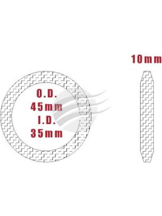 Aunger Exhaust Gasket For Holden Bedford Je251Je382 35mm X 45mm GMG025W-10 Aunger - Micks Gone Bush