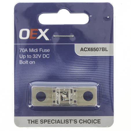 OEX Midi Fuse 70A Bolt On Single Pack ACX6507BL FUSE OEX - Micks Gone Bush