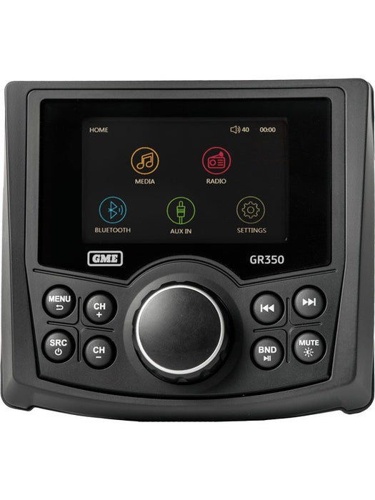 GME Black Am/Fm Compact Bluetooth Marine Stereo With Usb/Aux Input GR350BTB GME - Micks Gone Bush