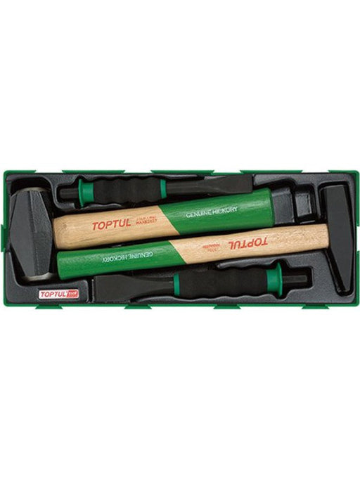 Toptul 4pcs Hammer Soft Grip Chisel Set Modular Insert Tray System GTA0428 Toptul - Micks Gone Bush