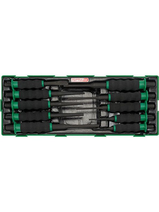 Toptul 10pc Soft Grip Chisel & Punch Set Modular Insert Tray System GTA1026 Toptul - Micks Gone Bush