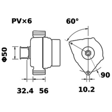Mahle Alternator 12V 120A MG170 ALTERNATOR MAHLE - Micks Gone Bush
