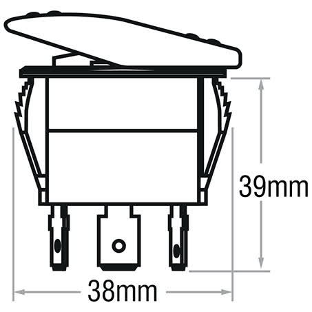 Thunder Rocker Switch On/off Spst 12 Or 24V Blue Illuminated 20A TDR11022 SWITCH THUNDER - Micks Gone Bush