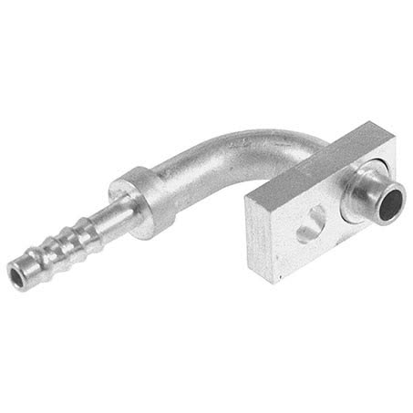 OEX Air Conditioning Hose Fitting Aluminium Pad - Barb #6 90 Degree AFX0023 AIR CONDITIONING HOSE FITTING OEX - Micks Gone Bush