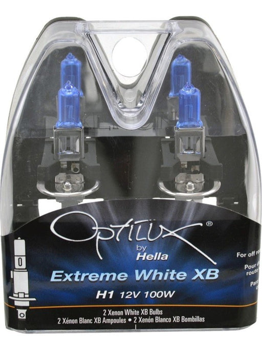 Hella Optilux H1 100W XB Extreme White Bulbs Pair H71070227 Hella - Micks Gone Bush