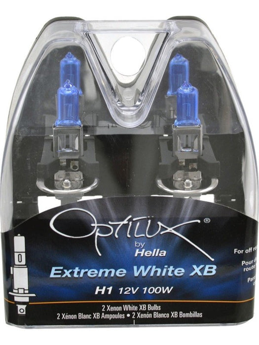 Hella Optilux H1 100W XB Extreme White Bulbs Pair H71070227 Hella - Micks Gone Bush