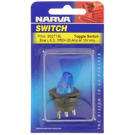 Narva Duckbill Toggle Switch Off/on Spst Blue LED 12V 20A Part No. 60271BL SWITCH NARVA - Micks Gone Bush