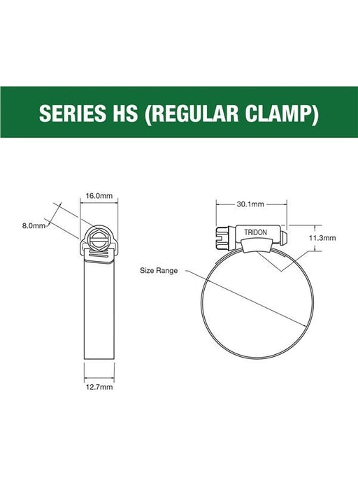 Tridon Regular Clamp 21mm - 44mm Pack of 20 HS020-20 Tridon - Micks Gone Bush