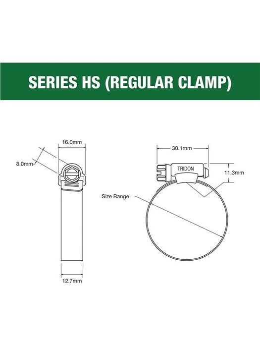 Tridon Regular Clamp 21mm - 44mm Pack of 20 HS020-20 Tridon - Micks Gone Bush