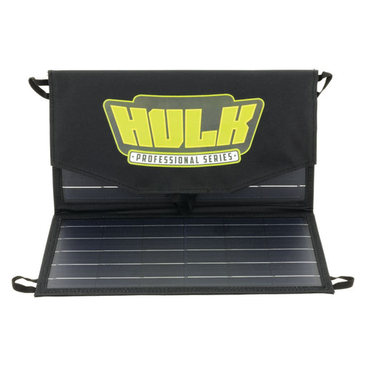 20W PORTABLE FOLD SOLAR PANEL 560mm x 355mm x 15mm BLACK Solar Panel Hulk Pro    - Micks Gone Bush