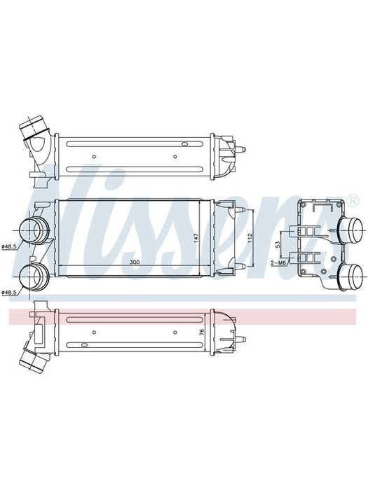 Nissens Charge Air Cooler Fits Citroen Berlingo 12/14 12/17 1.6L Diesel IC4007 Nissens - Micks Gone Bush