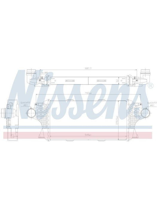 Nissens CAC Fits Mercedes Benz GLE Class 350D W166 10/15-5/2019 IC4505 Nissens - Micks Gone Bush