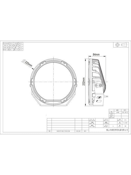 Ignite 9" Laser Driving Lamp Beam 8 Deg 9-36V 152 Watt 14,500 Lumens IDL2306S Ignite - Micks Gone Bush