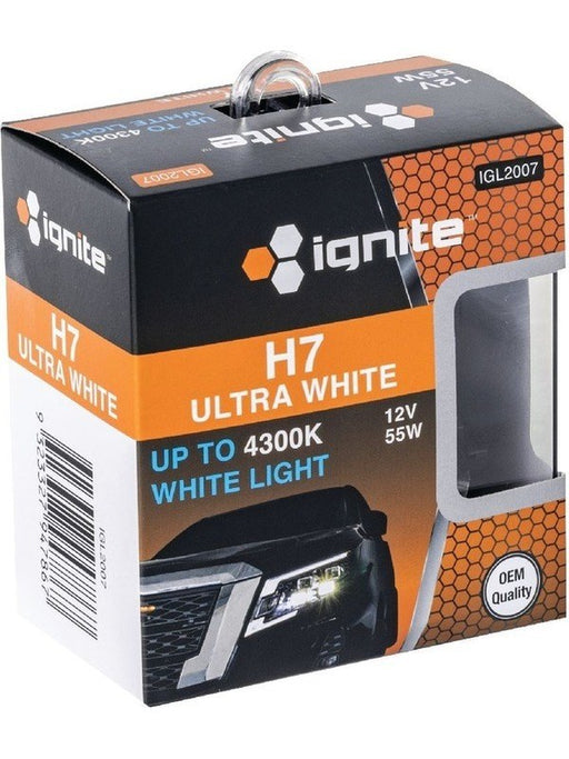 Ignite H7 Halogen Globe 12V 55W 4300K 2 Pack IGL2007 Ignite - Micks Gone Bush
