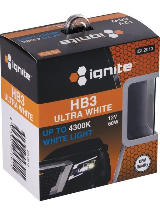 Ignite HB3 Halogen Globe 12V 60W 4300K 2 Pack IGL2013 Ignite - Micks Gone Bush