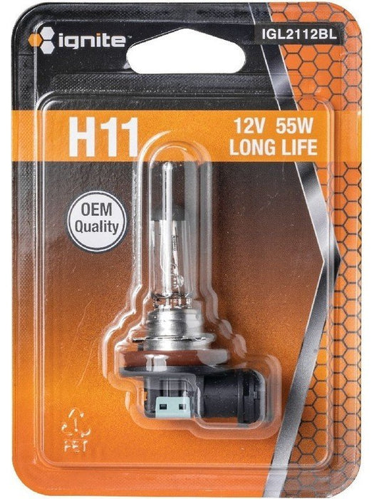 Ignite H11 Halogen Globe 12V 55W Long Life IGL2112BL Ignite - Micks Gone Bush