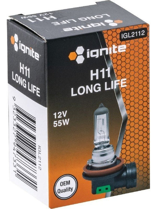 Ignite H11 Halogen Globe 12V 55W Long Life IGL2112 Ignite - Micks Gone Bush