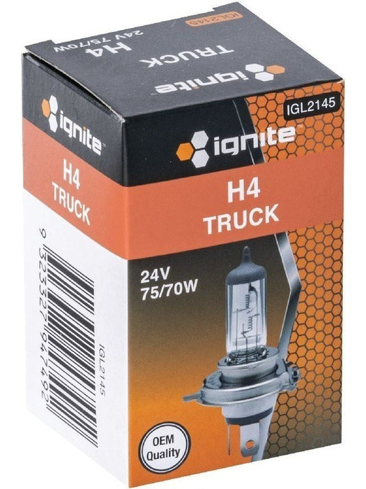 Ignite H4 Halogen Globe 24V 75/70W P43t-38 Base Standard Box Pack of 1 IGL2145 Ignite - Micks Gone Bush