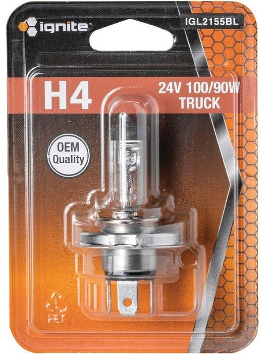 Ignite H4 Halogen Globe 24V 90/100W P43t-38 Base Rally Blister IGL2155BL Ignite - Micks Gone Bush