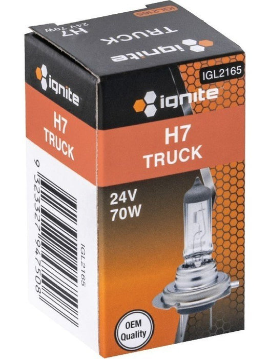 Ignite H7 Halogen Globe 24V 70W PX26d Base Standard Box Pack of 1 IGL2165 Ignite - Micks Gone Bush