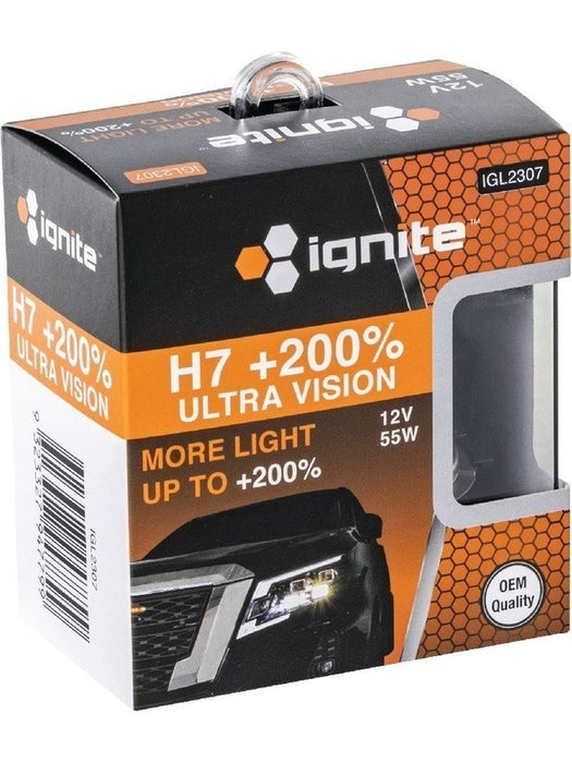 Ignite H7 Halogen Globe 12V 55W PLUS 200% 2 Pack IGL2307 Ignite - Micks Gone Bush