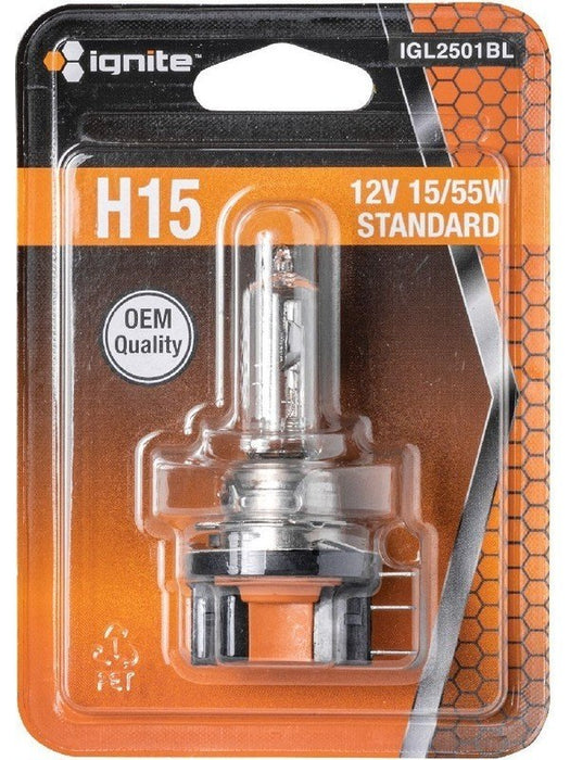 Ignite H15 Halogen Globe 12V 55/15W IGL2501BL Ignite - Micks Gone Bush