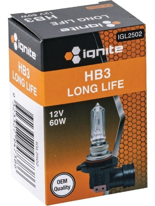 Ignite HB3 Halogen Globe 12V 60W Long Life IGL2502 Light Bulbs Ignite - Micks Gone Bush
