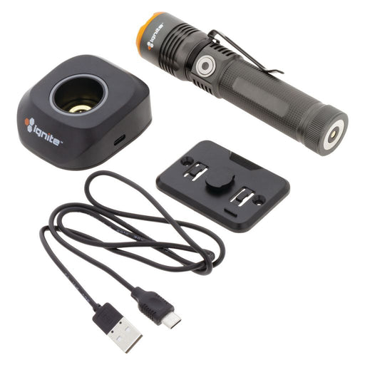 Rechargeable Led Torch With Charging Stand 600 Lum  Ignite    - Micks Gone Bush