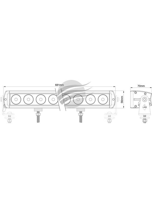 Ignite Driving Lamp Light Bar Combo Beam 16" LED 9-36V 160 Watts ILBC670CB Ignite - Micks Gone Bush