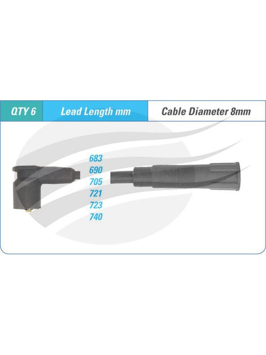Jaylec Lead Set Auii & III 6Cyl Falco ILS-010 Ignition Lead Sets Jaylec - Micks Gone Bush