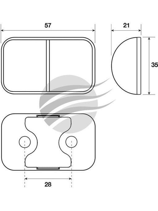 Ignite Led Rear End Outline Marker Lamp 2" LED Black Housing Red Lens ISL431R Ignite - Micks Gone Bush
