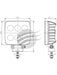Ignite LED Square Worklamp Flood Beam 60 9-36V 24W 24 LEDs Black IWL2401F Ignite - Micks Gone Bush