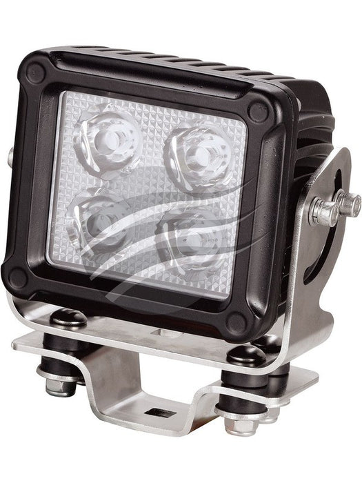 Ignite LED Square Work Lamp Flood Beam 9-36V 60W 4" LED Black Housing IWL415F Ignite - Micks Gone Bush