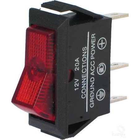 Narva Rocker Switch Off/on Spst Red Illuminated 20A 12V 62018BL SWITCH NARVA - Micks Gone Bush