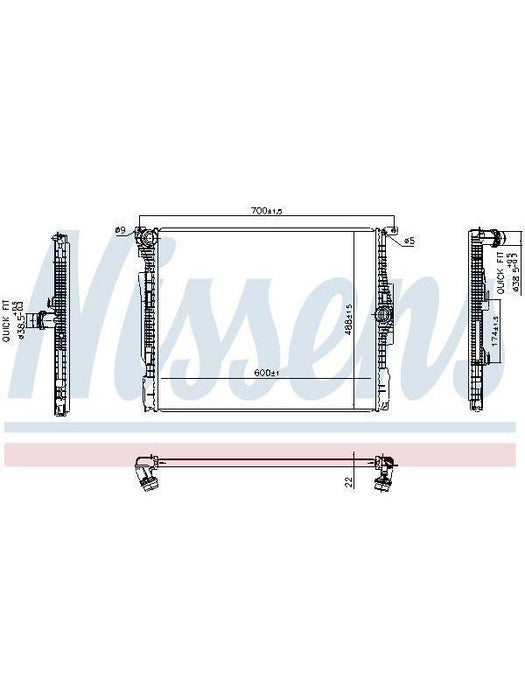 Nissens Radiator Fits BMW 1 Series F40 120I 7/16-6/19 AT/MT JR5074J Nissens - Micks Gone Bush