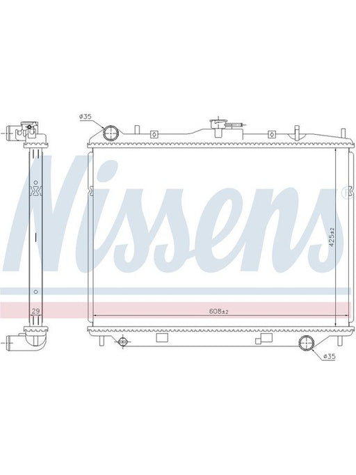 Nissens Rad Great Wall X240 Manual 2007> 2.0L 2.4L JR5300J Nissens Nissens - Micks Gone Bush