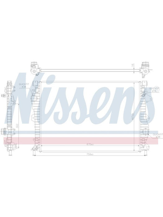 Nissens Radiator For Range Rover Evoque 9/15-On LV 2.0L Diesel Auto JR6865J Nissens - Micks Gone Bush